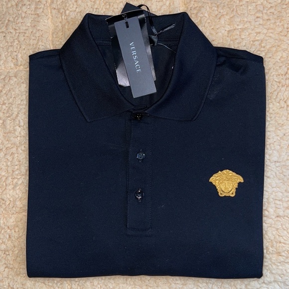 Versace Other - New new VERSACE Shirt Polo Black and Gold